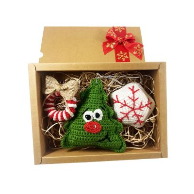 Decorațiuni Brad Crăciun Funny Christmas Tree - Croșetate, Handmade, Set 2