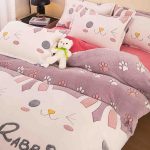 Set lenjerie cocolino pufoasa, cu elastic, pat 2 persoane, 4 piese - imagine 3