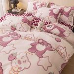 Set lenjerie cocolino pufoasa, cu elastic, pat 2 persoane, 4 piese - imagine 3