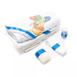 Trusou Botez, 6 Piese cu Text Imprimat Cu drag de la nasi, Albastru, Winnie the Pooh - imagine 2