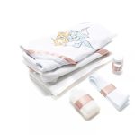 Trusou Botez, 6 Piese cu Text Imprimat Cu drag de la nasi, Bej, Tom si Jerry - imagine 2