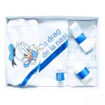 Trusou Botez, 6 Piese cu Text Imprimat Cu drag de la nasi, Albastru, Donald Duck - imagine 2