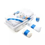 Trusou Botez, 6 Piese cu Text Imprimat Cu drag de la nasi, Albastru, Donald Duck