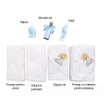 Trusou Botez 7 Piese Personalizat cu Broderie, Bleu, Ursuletul Print - imagine 2
