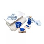 Trusou Botez, 7 Piese, cu Broderie Azi m-am crestinat, Albastru - imagine 2