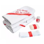 Trusou 6 piese cu Text Imprimat,Minnie Mouse ,Alb -Rosu - imagine 2