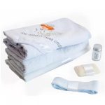 Trusou Botez 6 piese ,cu Text Imprimat, Ingeras, ALB - imagine 2