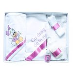 Trusou Botez, 6 Piese cu Text Imprimat, Daisy Duck,  Fucsia