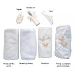 Trusou Botez 7 Piese cu Broderie, Crem, Fluturi - imagine 2