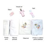 Trusou Botez 7 Piese cu Text Imprimat, Alb-Roz, Inorog - imagine 2