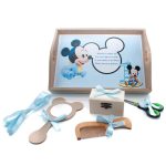 Tavita mot cu 6 piese si fundite bleu - Mickey Mouse -35x20 cm TMB22