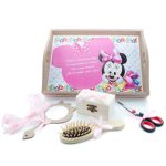 Tavita turta cu 6 piese si fundite roz - Minnie Mouse - 35x20 cm TTF08