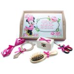 Tavita turta cu 6 piese si fundite ciclame - Minnie Mouse 35x20 cm TTF20