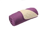 Husa matlasata cu doua fete Alcam pentru canapea 3 locuri Purple/ Vanila - imagine 4
