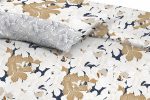 Lenjerie de pat dubla King Size, Maira, TC200, 4 piese, 200x220 cm, bumbac satinat, multicolor - imagine 3