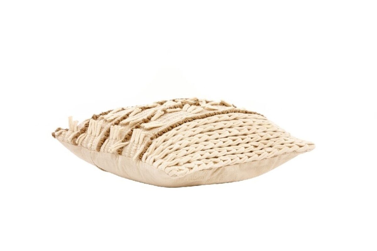 Perna decorativa Sand Bedora, 45x45 cm, cusatura manuala, bumbac si alte fibre - imagine 4