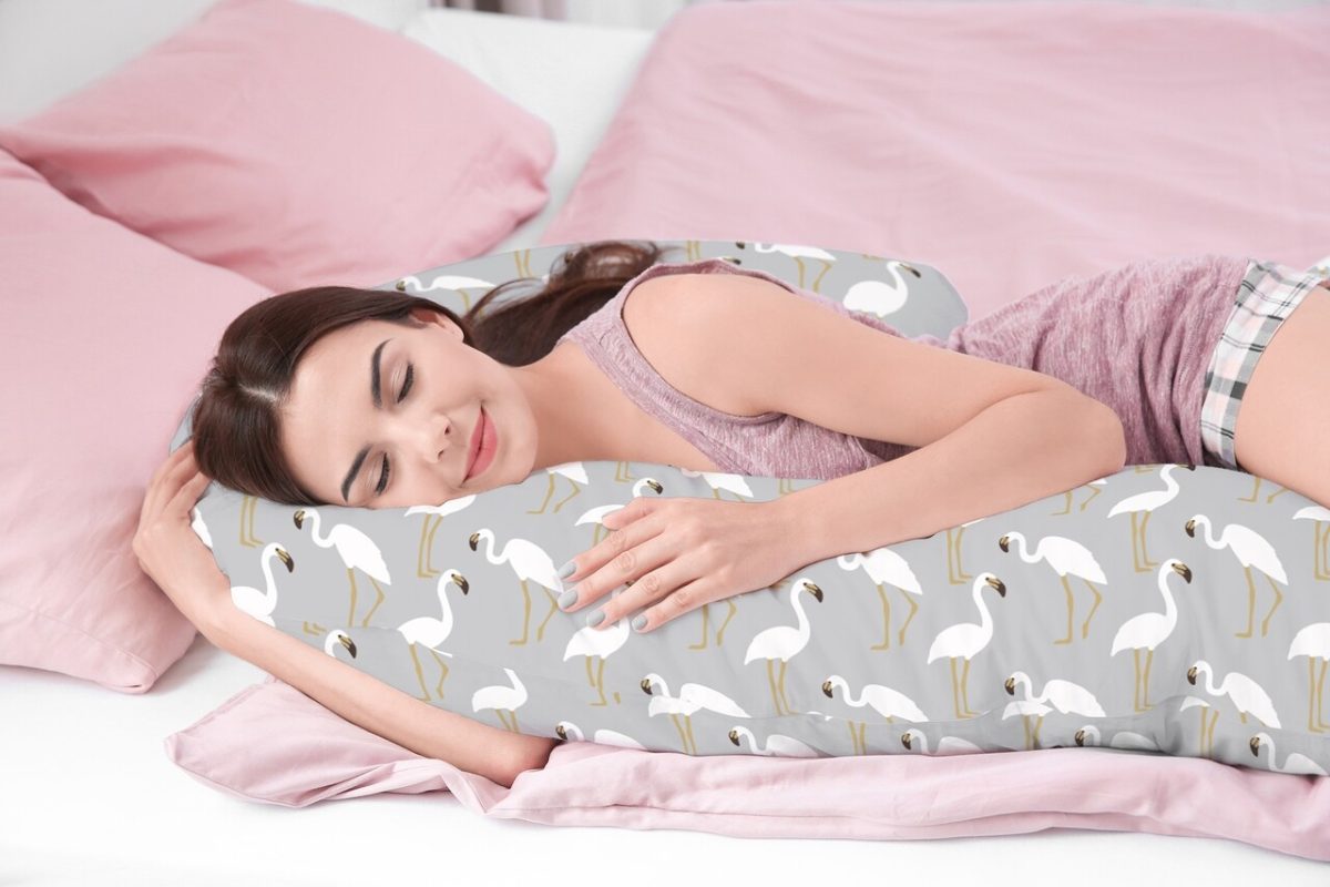 Perna pentru gravide si alaptat, Flamingo Grey - imagine 1