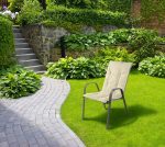 Perna scaun cu spatar Alcam, Midsummer, 105x48x3 cm, material impermeabil, Bej - imagine 3