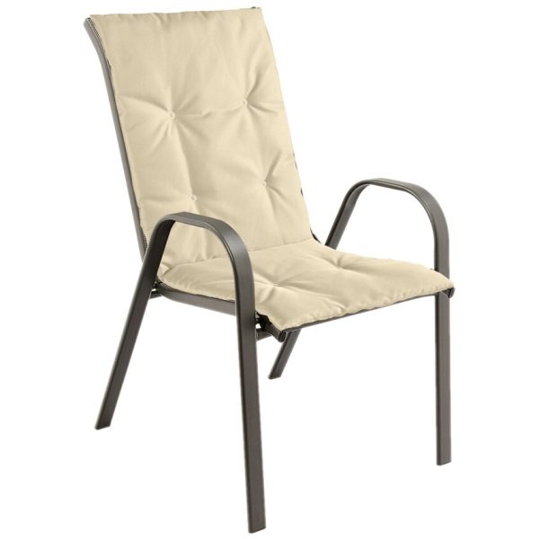 Perna scaun cu spatar Alcam, Midsummer, 105x48x3 cm, material impermeabil, Bej