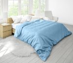 Pilota Alcam Damasc Bleu Ciel 140x200 cm, umplutura cu lana, 300 g/mp - imagine 2