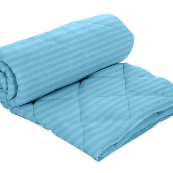 Pilota Alcam Damasc Bleu Ciel 140x200 cm, umplutura cu lana, 300 g/mp