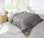Pilota Alcam Damasc Grey 140x200 cm, umplutura cu lana, 300 g/mp - imagine 2