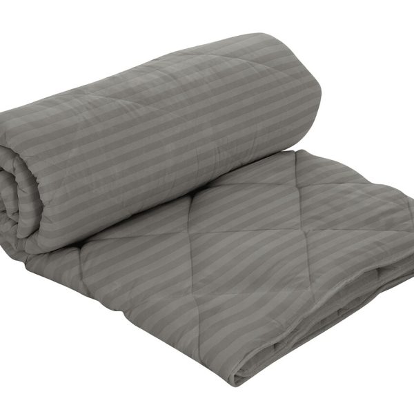 Pilota Alcam Damasc Grey 140x200 cm, umplutura cu lana, 300 g/mp