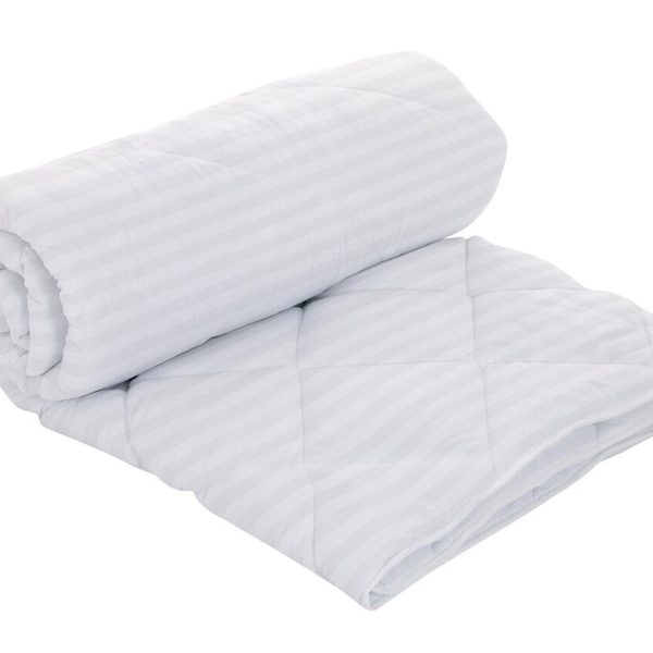 Pilota Alcam Damasc White Line 200x220 cm, umplutura cu lana, 300 g/mp