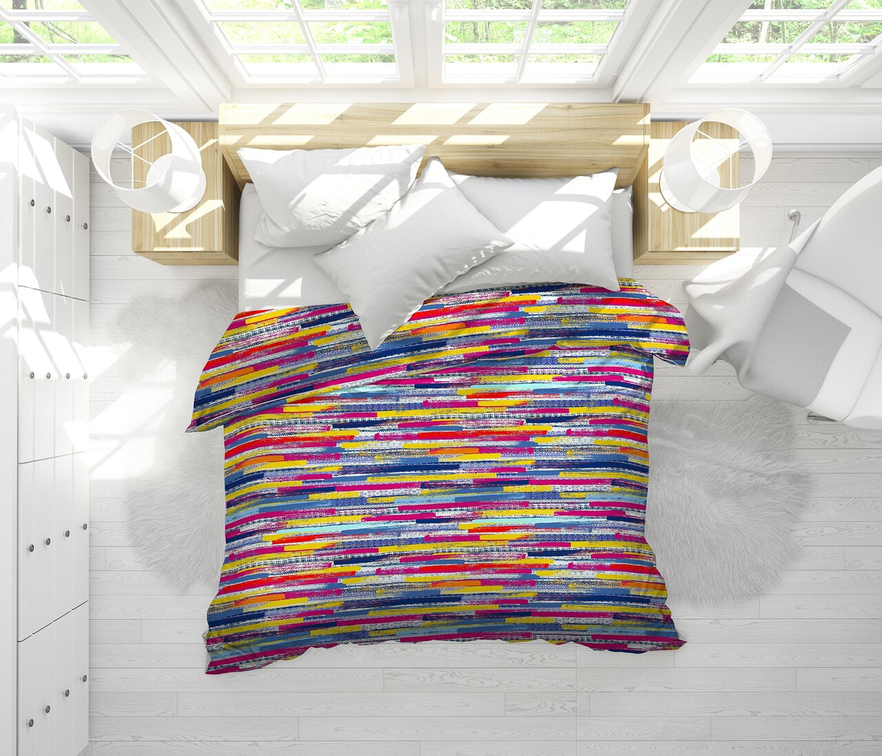 l-pilota-rainbow-microfibra-matlasata-200x220-cm-250gmp Pilota Rainbow, microfibra matlasata, 200x220 cm, 250g/mp - imagine 1