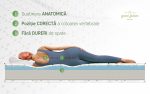 Saltea Argentum Therapy PLUS 160x200 cm, 14+6 Memory Arctic Gel, Husa cu ioni de argint, 7 zone de confort, Super Ortopedica, Anatomica - imagine 4
