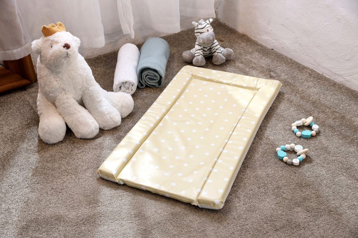 Saltea infasat M, 38x70 cm, Beige Polka Dot - imagine 2