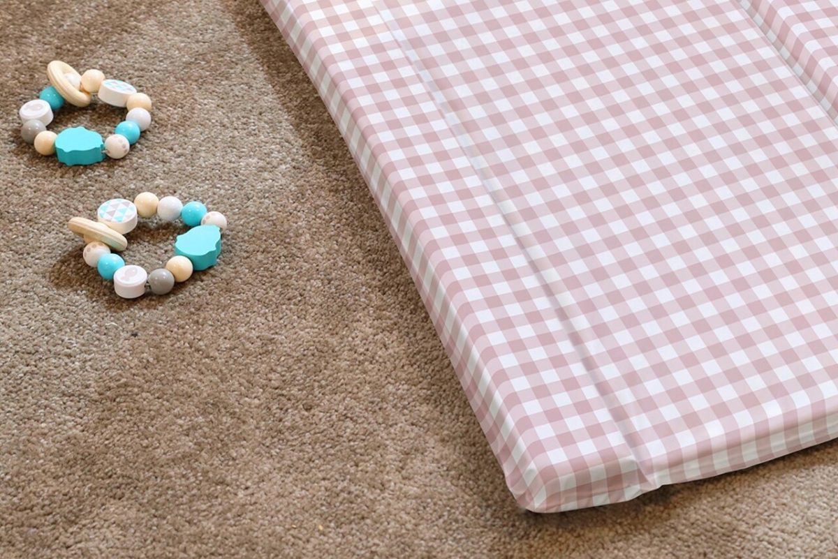 Saltea infasat M, 38x70 cm, Pink Gingham - imagine 3