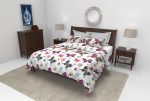 Set Alcam 2 perne microfibra 50x70 cm si pilota matlasata 180x200 cm, Papillons - imagine 2
