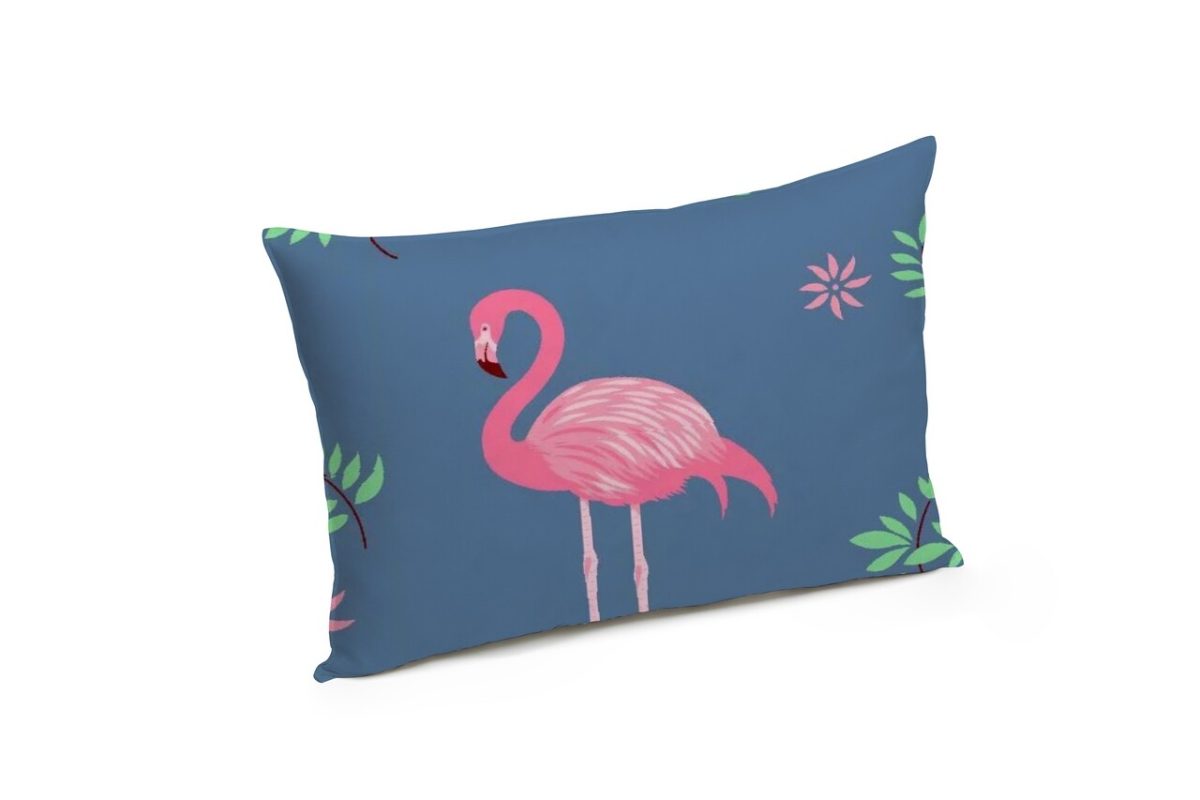 Set Alcam 2 perne microfibra 50x70 cm si pilota matlasata 180x200 cm, Pink Flamingo - imagine 2