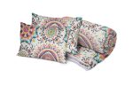 Set Alcam 2 perne microfibra 50x70 cm si pilota matlasata 200x220 cm, Kantha - imagine 2