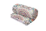 Set Alcam 2 perne microfibra 50x70 cm si pilota matlasata 200x220 cm, Kantha - imagine 3