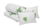 Set Aloe Vera Essence, 2 perne microfibra 50x70 cm si pilota matlasata 350g/mp, 200x220 cm - imagine 2