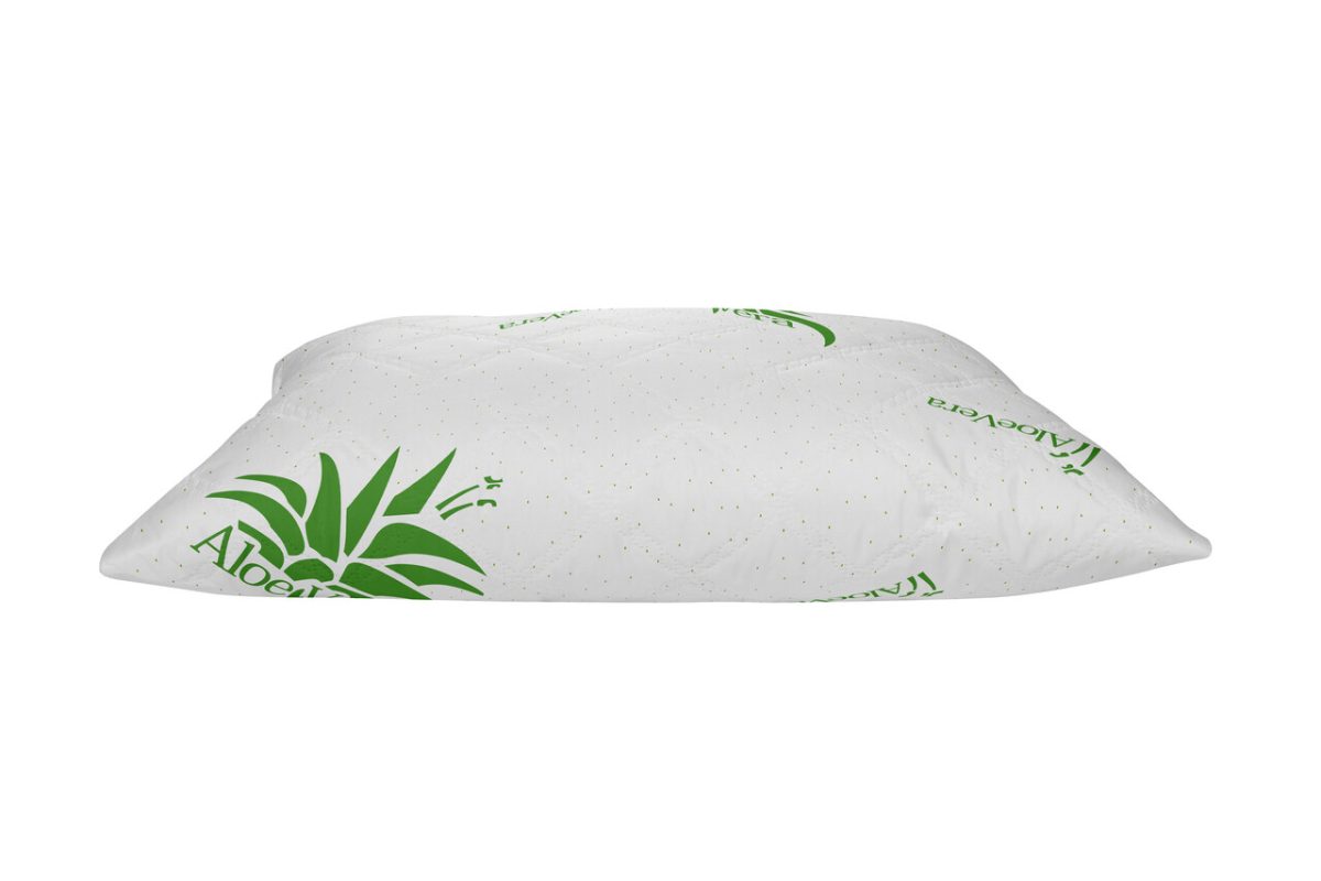 Set Aloe Vera Essence, 2 perne microfibra 50x70 cm si pilota matlasata 350g/mp, 200x220 cm - imagine 6