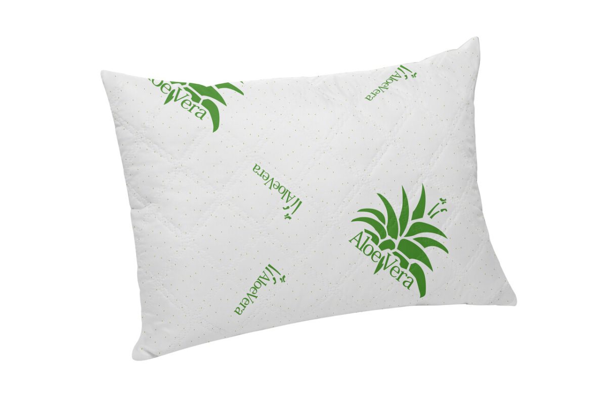 Set Aloe Vera Essence, 2 perne microfibra 50x70 cm si pilota matlasata 350g/mp, 200x220 cm - imagine 7