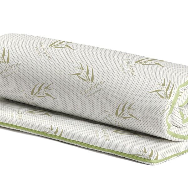 Topper saltea Eucalyptus Memory, 7 zone, 90x200 cm, H 5 cm
