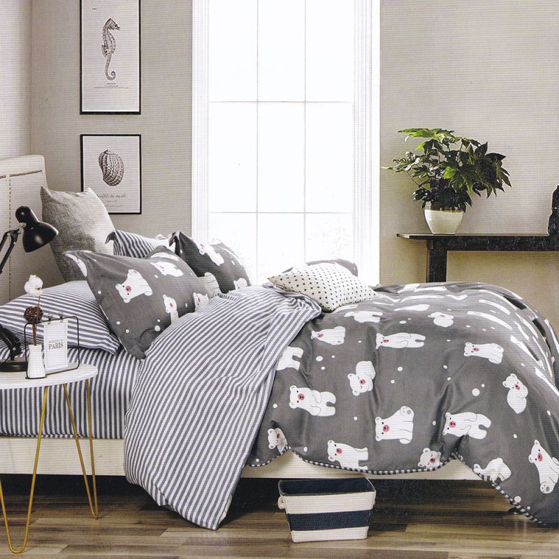 product_3595 Lenjerie de pat 1 persoana , Material Textil tip Finet, 4 piese, LF238-10045 - imagine 1