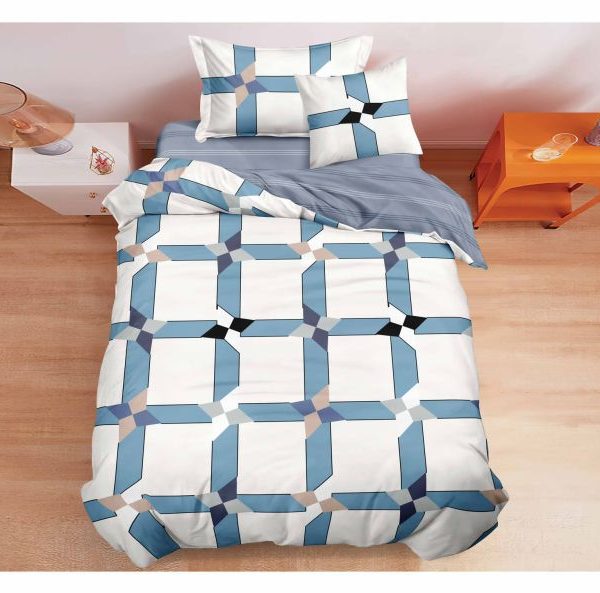 Lenjerie de pat 1 persoana ,Material Textil tip  Finet, 4 piese, LF-S5