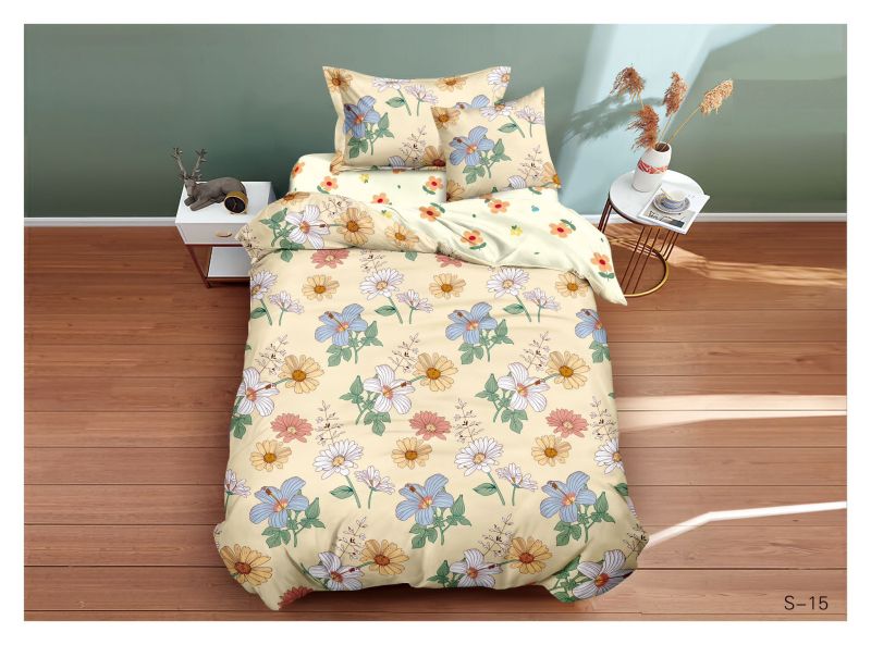 product_4002 Lenjerie de pat 1 persoana , Material Textil tip Finet, 4 piese, LF-S15 - imagine 1