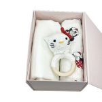 Set 2 scutece muselina bumbac organic + zornaitoare crosetata Hello Kitty
