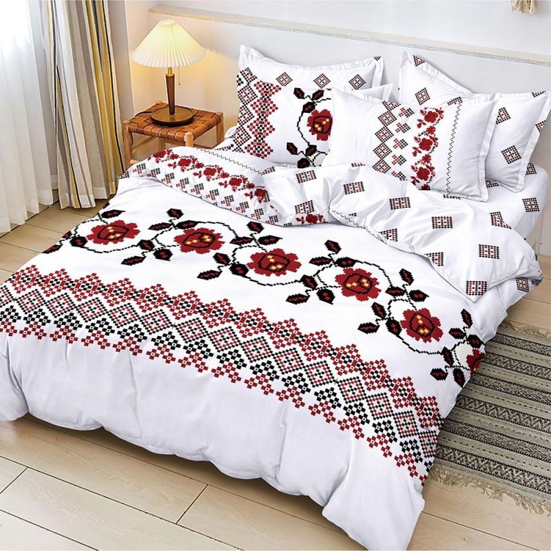 product_7094 Lenjerie de pat pentru pat dublu - material textil tip finet , 6 piese LF7-20239 - imagine 1