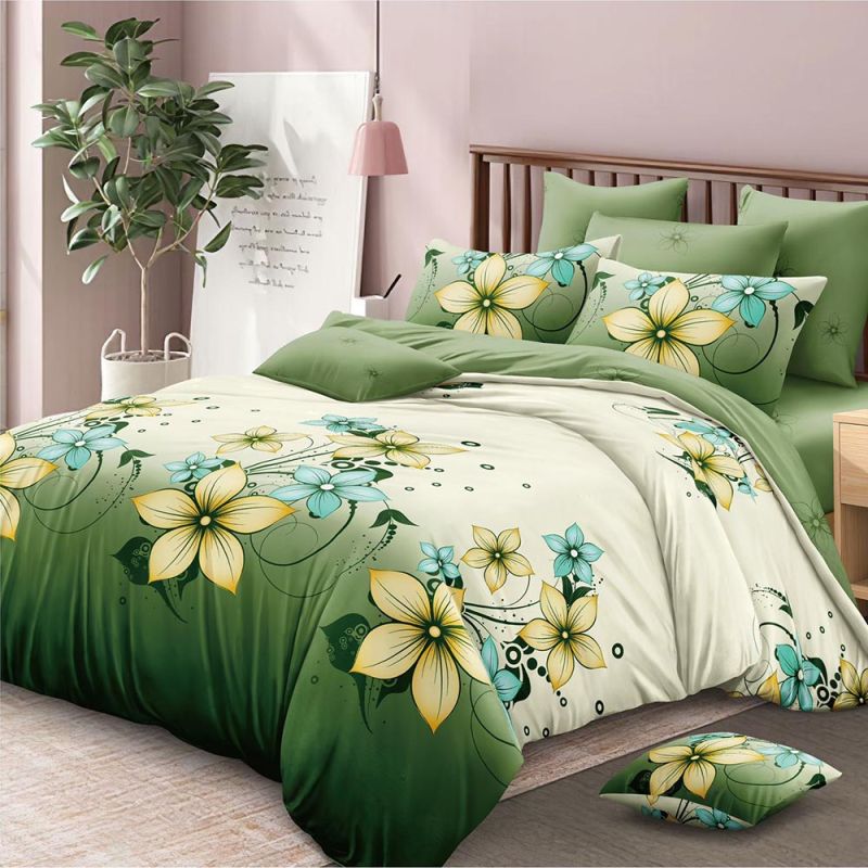 product_7096 Lenjerie de pat pentru pat dublu - material textil tip finet , 6 piese LF7-20241 - imagine 1