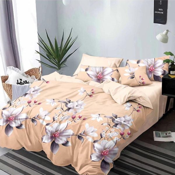 Lenjerie de pat  pentru pat dublu  - material textil tip finet , 6 piese LF7-20810
